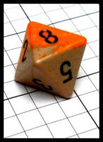Dice : Dice - 8D - Chessex Half and Half Orange and Tan - Game Store Oct 2016